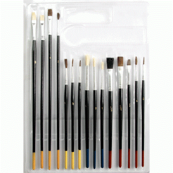 Набор кистей deVENTE "Art" 15 шт (пони № 1, 2, 3, 4, 5) в пласт блистере (8072134)